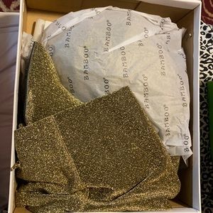 Glitter Boots with a heel (NEVER WORN)